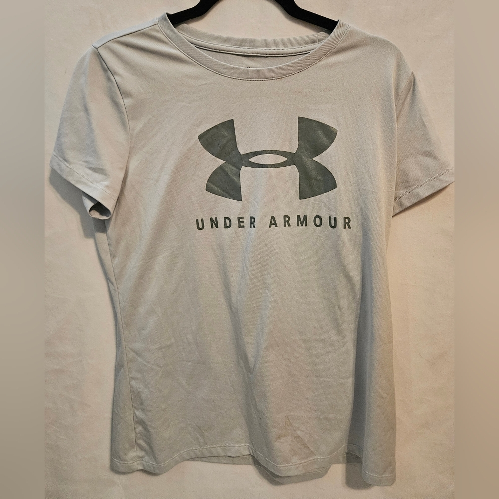 Under Armour Light Gray Logo Tee